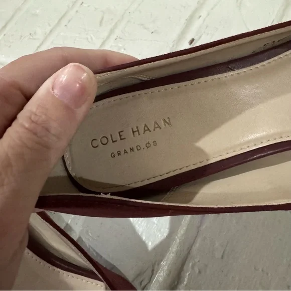 Cole Haan Red Suede Block Heel Pumps 9.5 - Picture 4 of 6